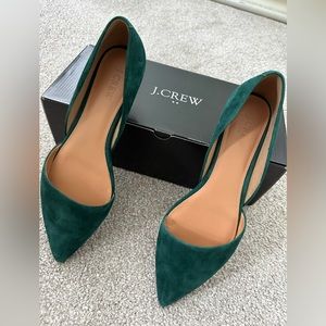 Green J Crew flats 9.5